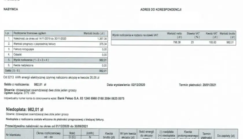 Gdzie znaleźć fakturę od Energi Faktura za prąd w Enei